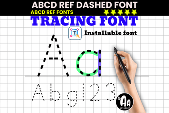 Dotted Tracing Font for Handwriting Practice Worksheets