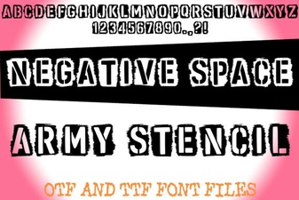 Designing with Negative Space Army Stencil Fonts
