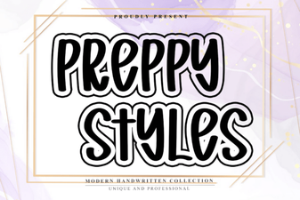 Clean Fonts for Modern Preppy Designs