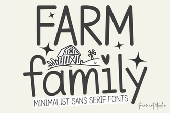Farm Family Bundle Font for Homestead Projects