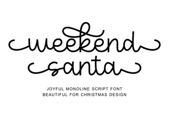 Festive Weekend Santa Font for Holiday Projects